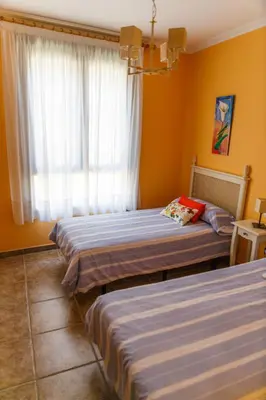 Cama o camas de una habitación en Casa Rural La Pinta- SendaViva y Bardenas