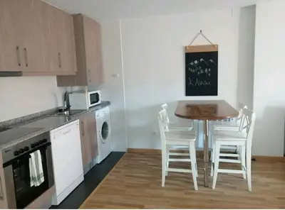 Una cocina o zona de cocina en Apartamento La Montañesa en Aínsa, bonito apartamento con grande terraza