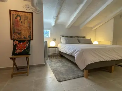 Cama o camas de una habitación en APARTAMENTO LUCÍA Y ALISA