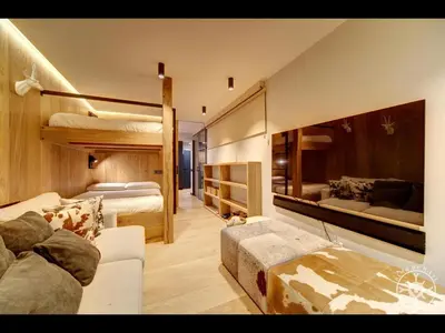 Cama o camas de una habitación en CASA VINYETA de Alma de Nieve