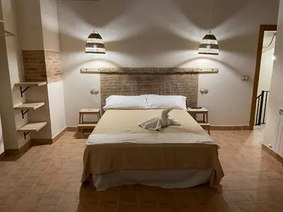 Cama o camas de una habitación en Casa Bulbón