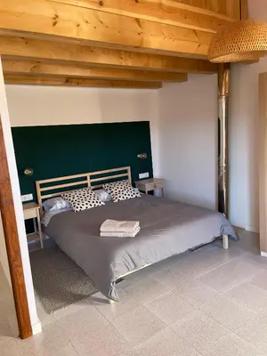 Cama o camas de una habitación en Cal Frasco punt com - Pallars Jussà