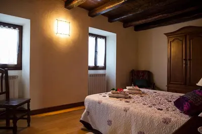 Cama o camas de una habitación en Casa Rural Senperenea I Landetxea
