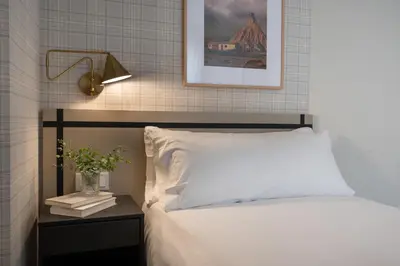 Cama o camas de una habitación en Apartamentos4U Tudela Plaza Parking Incluido