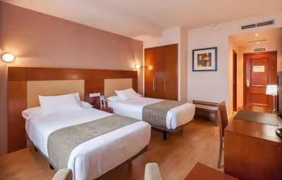 Cama o camas de una habitación en Hotel Andia