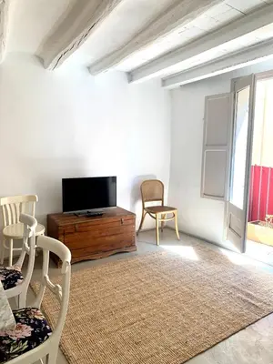Una televisión o centro de entretenimiento en Cal Torrentó Apartaments