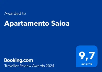Certificado, premio, señal o documento que está expuesto en Apartamento Saioa