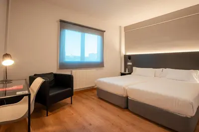 Cama o camas de una habitación en Sancho Ramirez