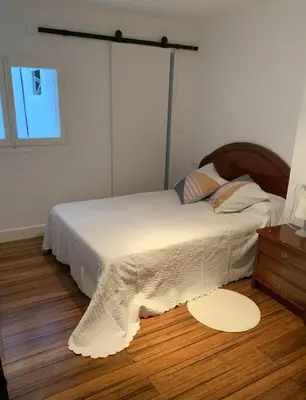Cama o camas de una habitación en Casa típica aragonesa.