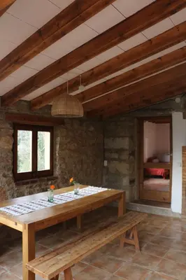 Cama o camas de una habitación en Casa ecológica en plena naturaleza