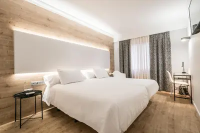 Cama o camas de una habitación en Hotel Sansi Park