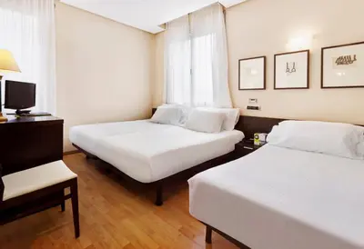 Cama o camas de una habitación en Hotel Sercotel Tudela Bardenas