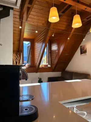 Plano de Chimenea y piscina-Dúplex perfecto para todo el año - Herbasabina 4