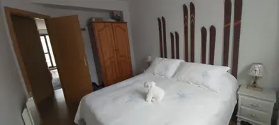Cama o camas de una habitación en Apartamento Riglos Candanchu