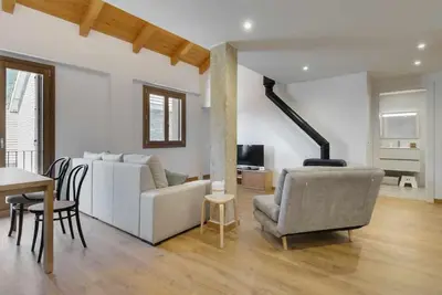 Zona de estar de Duplex Campodios Villanua