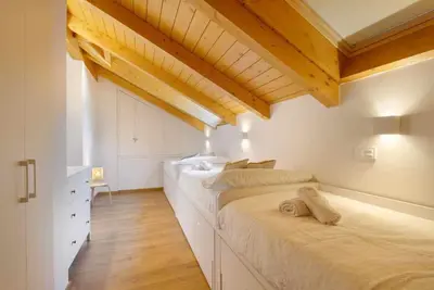 Cama o camas de una habitación en Duplex Campodios Villanua