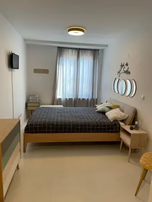 Cama o camas de una habitación en Precioso apartamento exterior en Zaragoza centro.
