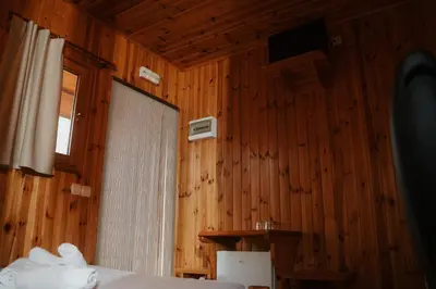 Cama o camas de una habitación en Camping Alquézar