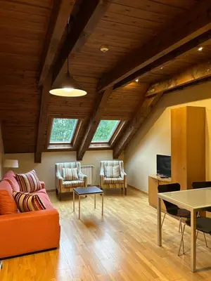 Una televisión o centro de entretenimiento en Aparthotel Siente Boí & SPA