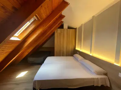 Cama o camas de una habitación en Apartamentos La Solana