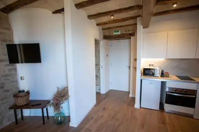 Una cocina o zona de cocina en Casa Sanui. Apartaments turístics rurals