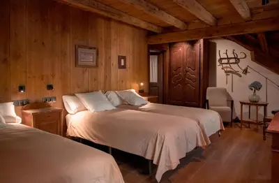 Cama o camas de una habitación en Casa rural Casa Bernat