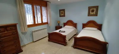 Cama o camas de una habitación en Mas de la Vall del Frare