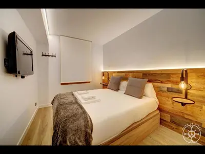 Cama o camas de una habitación en MANAUD de Alma de Nieve