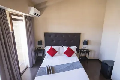 Cama o camas de una habitación en Hotel Alda Castillo de Olite