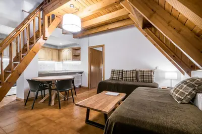 Zona de estar de Riu Nere Mountain Apartments
