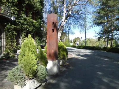Jardín al aire libre en Hotel Xabier
