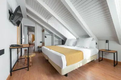 Cama o camas de una habitación en Hotel Viella