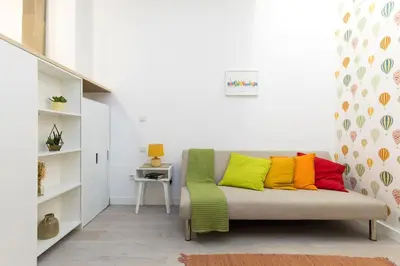 Zona de estar de Moderno apartamento en casco histórico + desayuno!