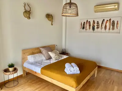 Cama o camas de una habitación en Apartamento Vive Zaragoza IV
