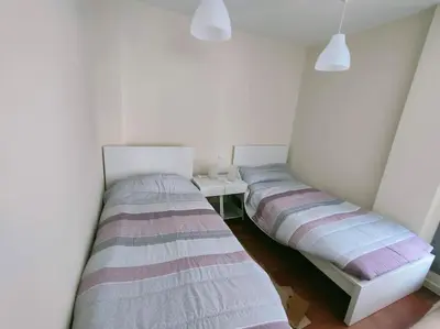 Cama o camas de una habitación en Apartamento en Las margas Golf