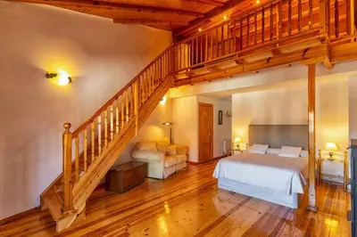 Cama o camas de una habitación en Apartamento Los 3 Reyes