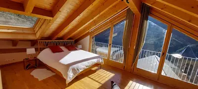 Cama o camas de una habitación en Antiga Rectoria, Aidí.