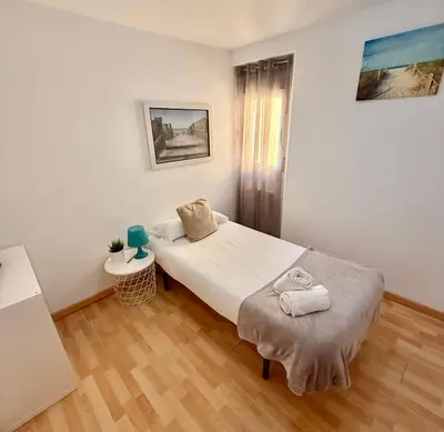 Cama o camas de una habitación en Apartamento Ramon Pignatelli