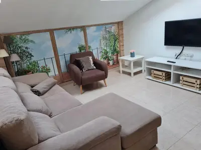 Una televisión o centro de entretenimiento en VTZ El Balcón de Rey Alfonso V