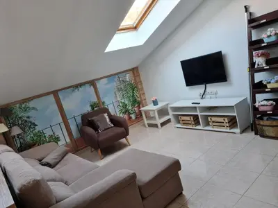Una televisión o centro de entretenimiento en VTZ El Balcón de Rey Alfonso V