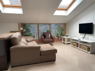 Una televisión o centro de entretenimiento en VTZ El Balcón de Rey Alfonso V
