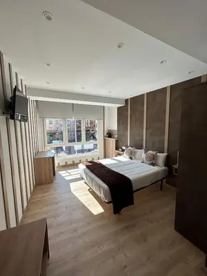 Cama o camas de una habitación en Calahorra Centro