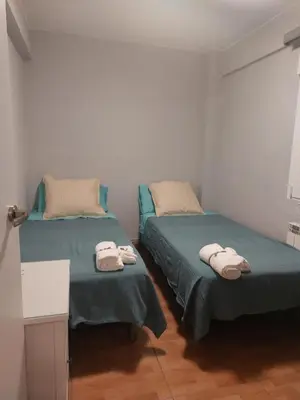 Cama o camas de una habitación en Apartamento Zaragoza Plaza Europa