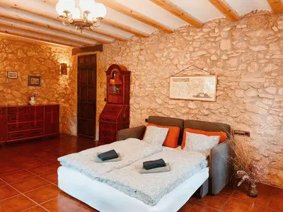 Cama o camas de una habitación en Casa Maro Prenafeta