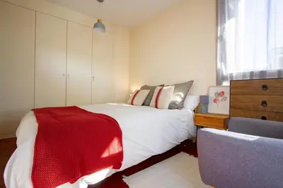Cama o camas de una habitación en Peña Telera