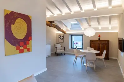 Zona de estar de Apartamentos en Baztan HIRU KABI, HIGA