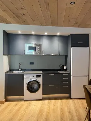 Una cocina o zona de cocina en Apartaran 407 con terraza