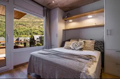 Cama o camas de una habitación en Apartaran 407 con terraza