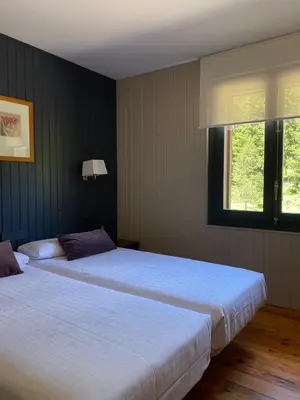 Cama o camas de una habitación en Hotel Tobazo