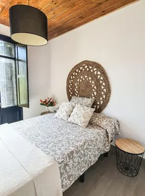 Cama o camas de una habitación en Un tros de Sal. Casa Rural a Gerri de la Sal.